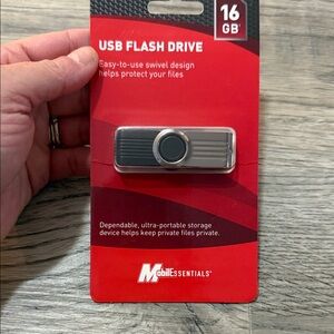 16GB USB Flash Drive - Black and Silver